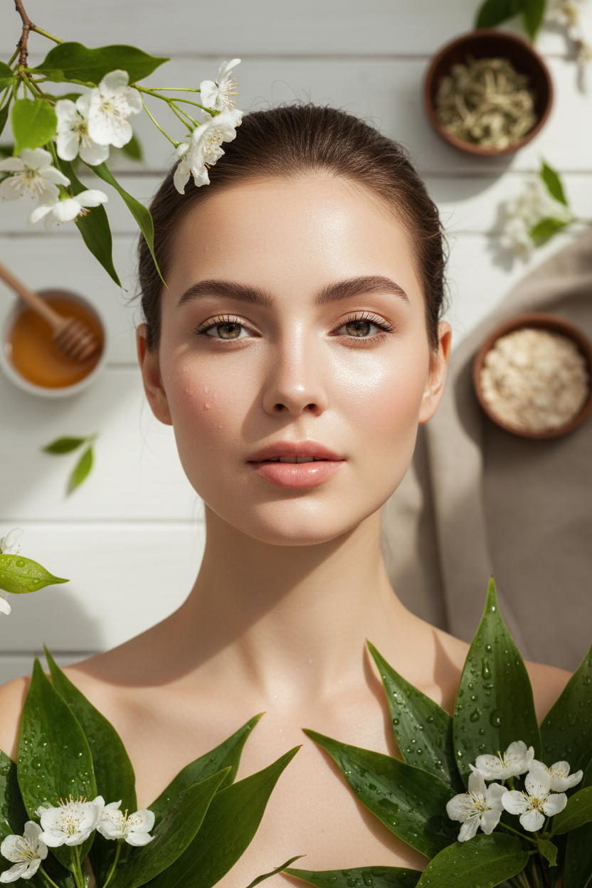 Clean Natural Skin Care Model